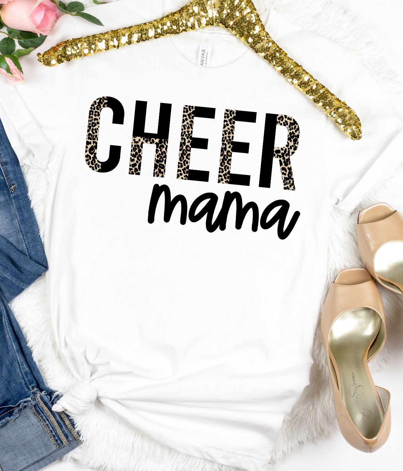 Cheer Mama Split Lettering Transfer - Rustic Grace Heat Transfer Company