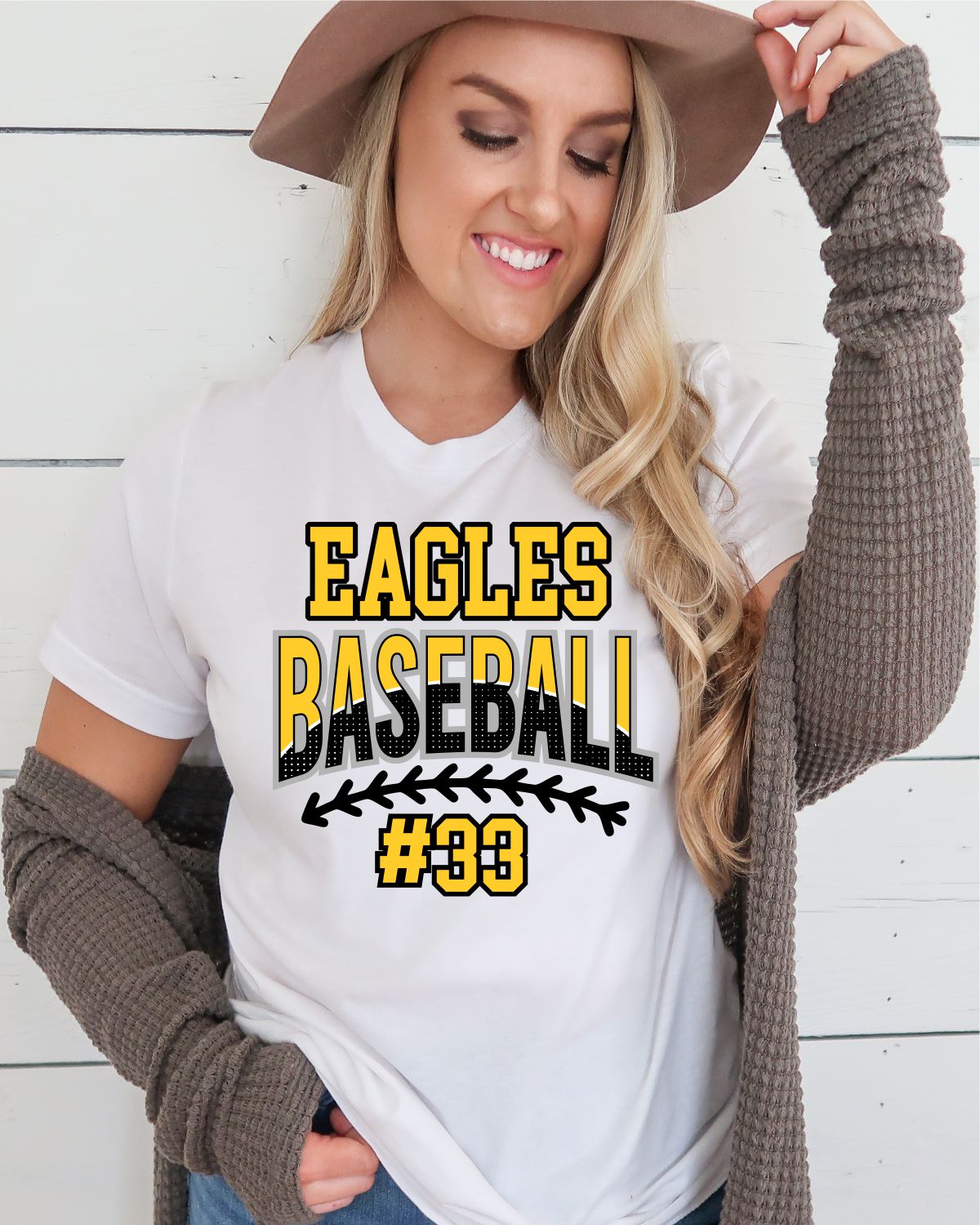 Eagles Baseball Custom Number Transfer - rusticgracecompany.com/