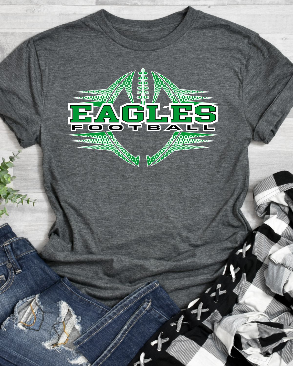 Eagles Football Halftone DTF Transfer, rusticgracecompany.com