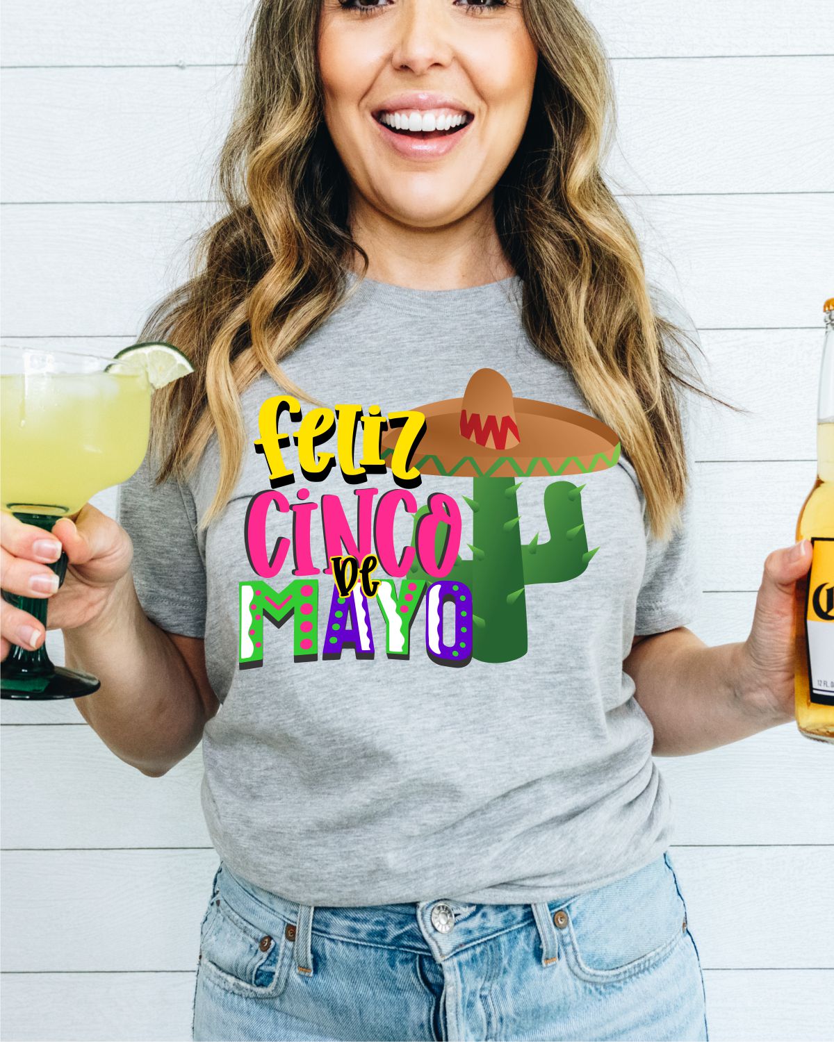 Feliz Cinco de Mayo Transfer - Rustic Grace Heat Transfer Company