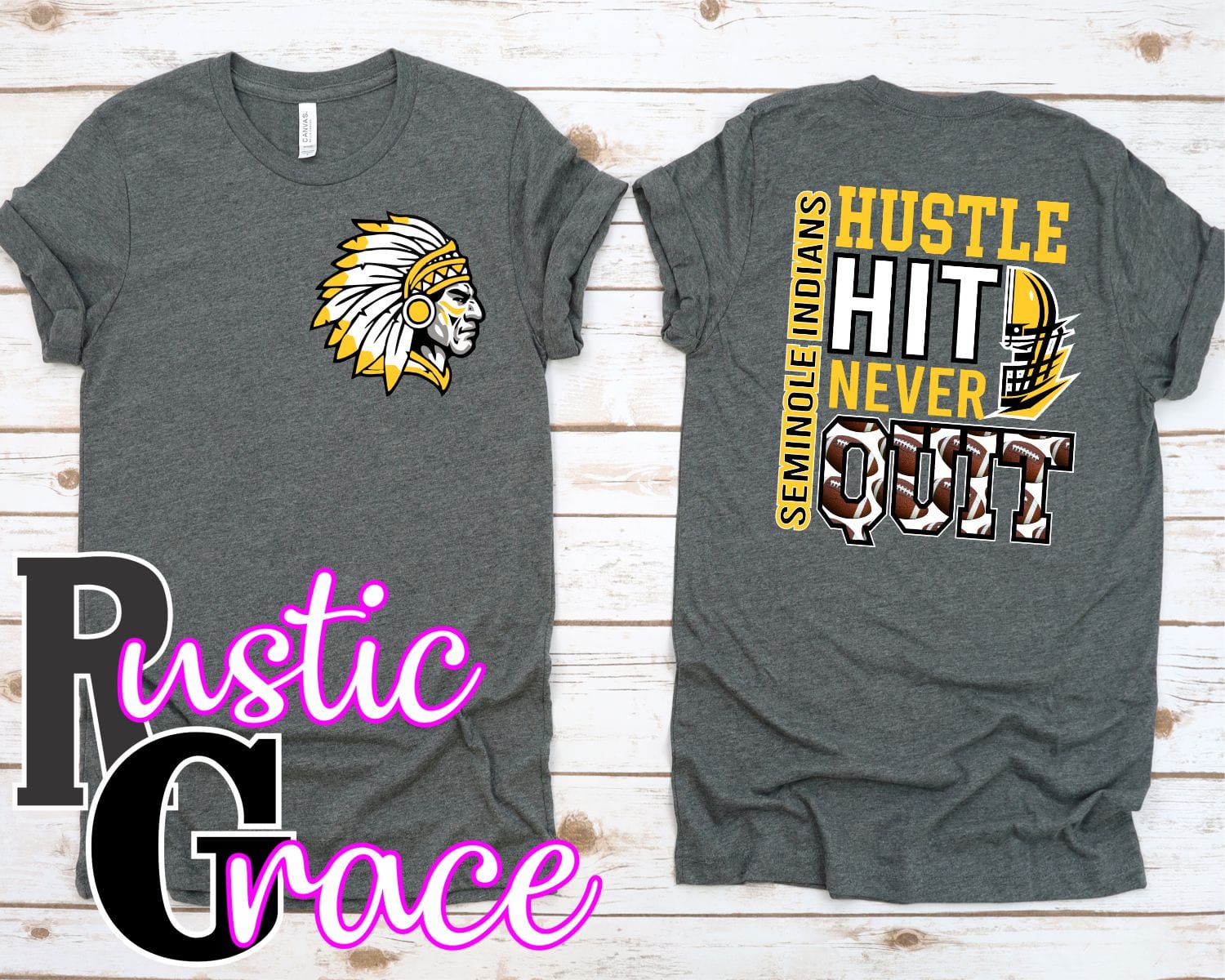 Football Custom Mock-Up Request - Rustic Grace Heat Transfer Company