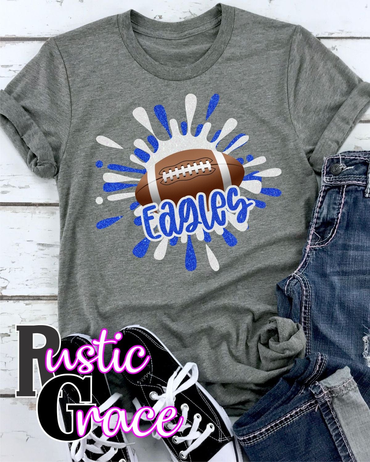 Football Custom Mock-Up Request - Rustic Grace Heat Transfer Company