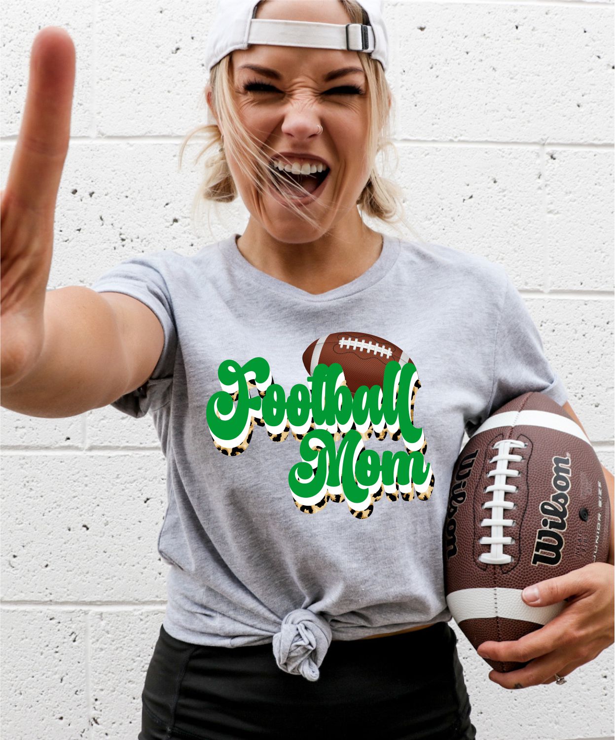 Football Mom Retro Word Transfer - Rustic Grace Heat Transfer Company