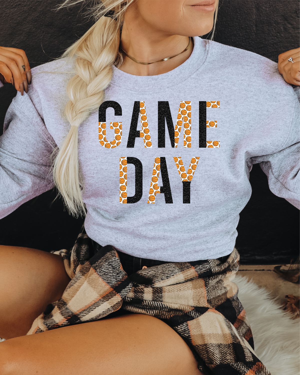 Game Day Basketball Split Lettering Transfer - Rustic Grace Heat Transfer Company