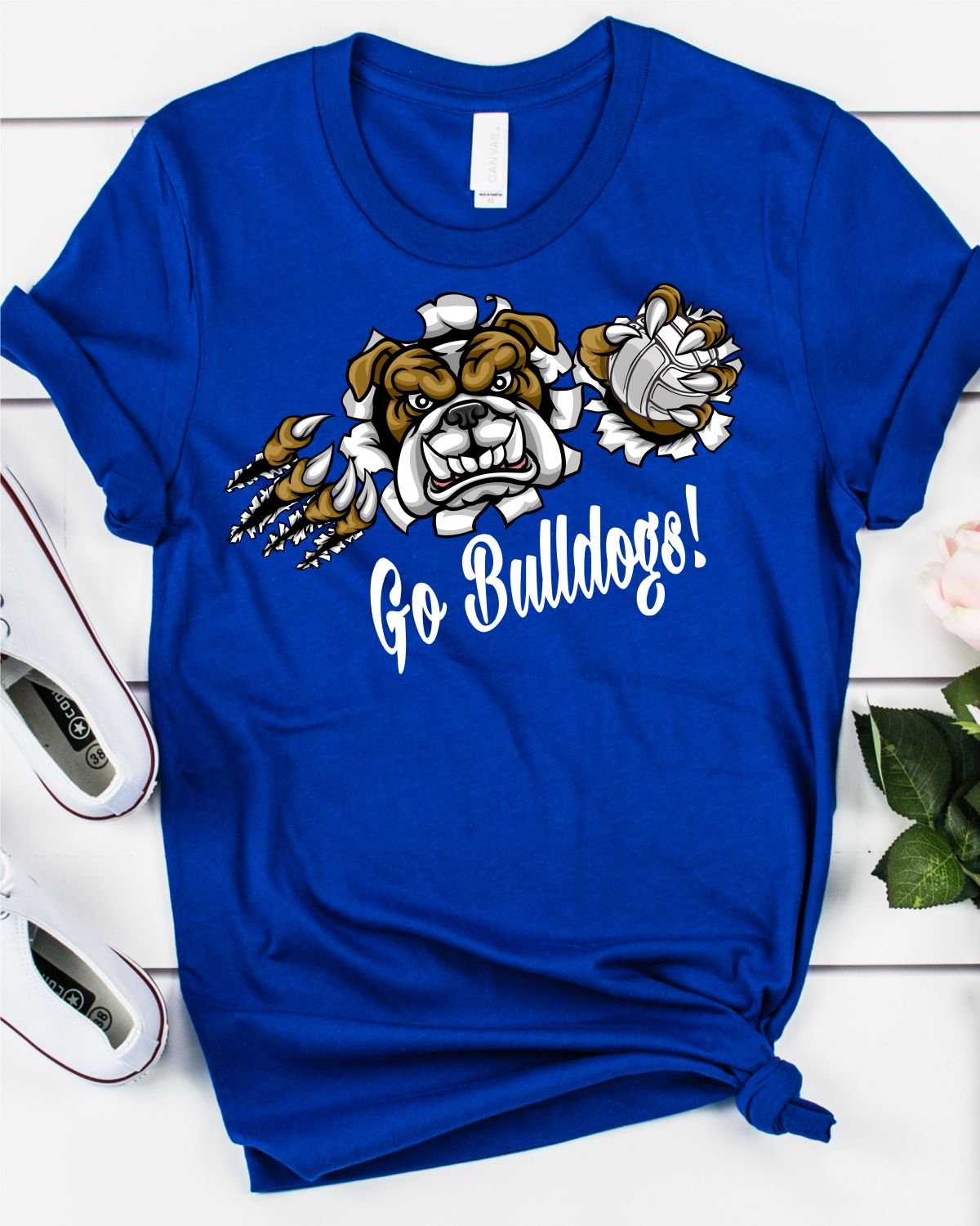 Go Bulldogs Volleyball Tearing Transfer - Rustic Grace Heat Transfer Company