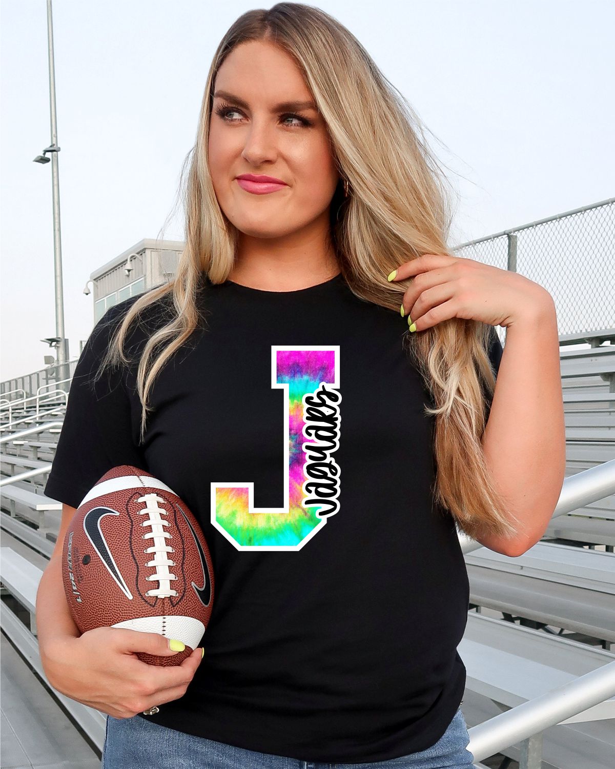 Jaguars Tie Dye Letter Transfer - Rustic Grace Heat Transfer Company