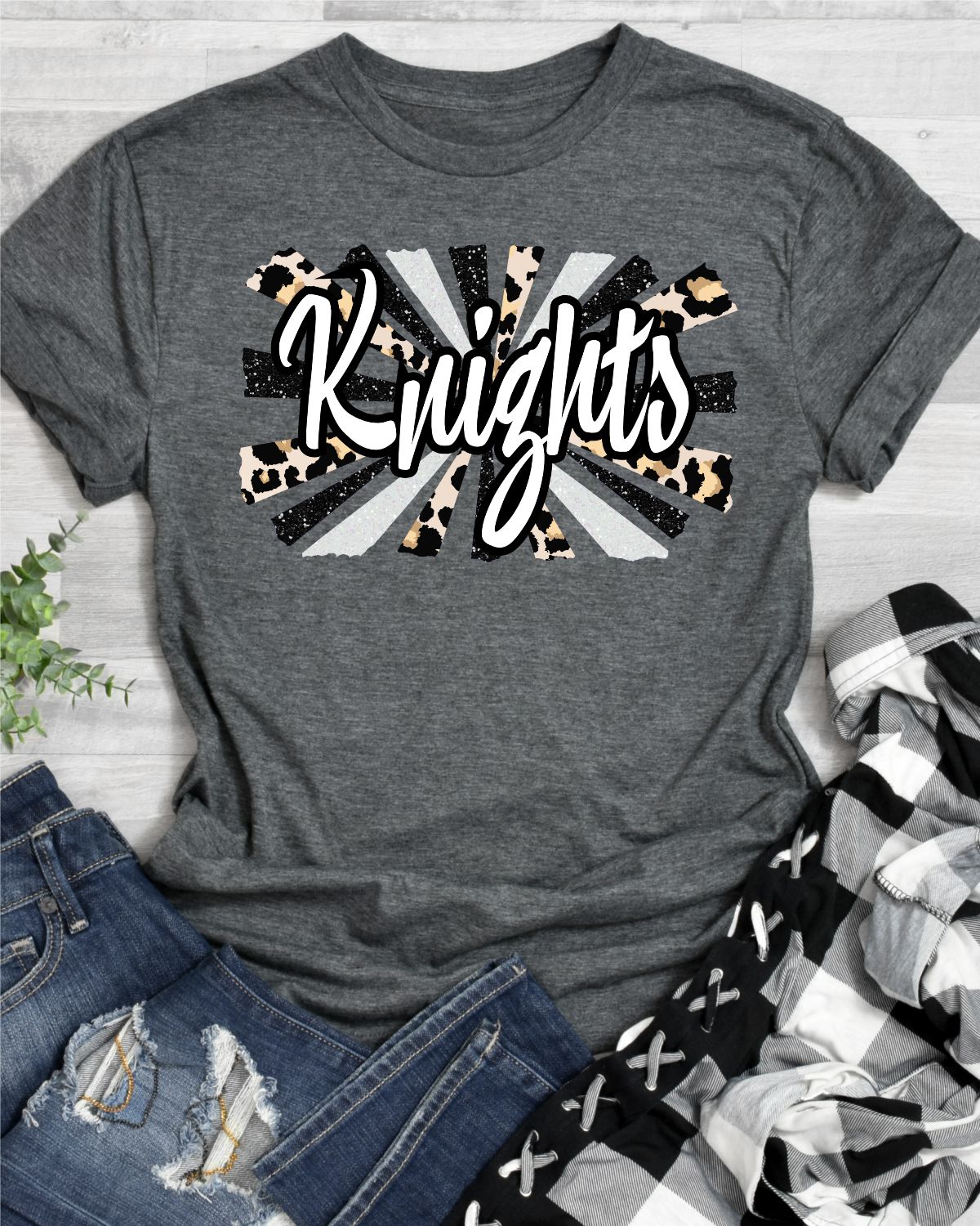 Knights Starburst Transfer - Rustic Grace Heat Transfer Company