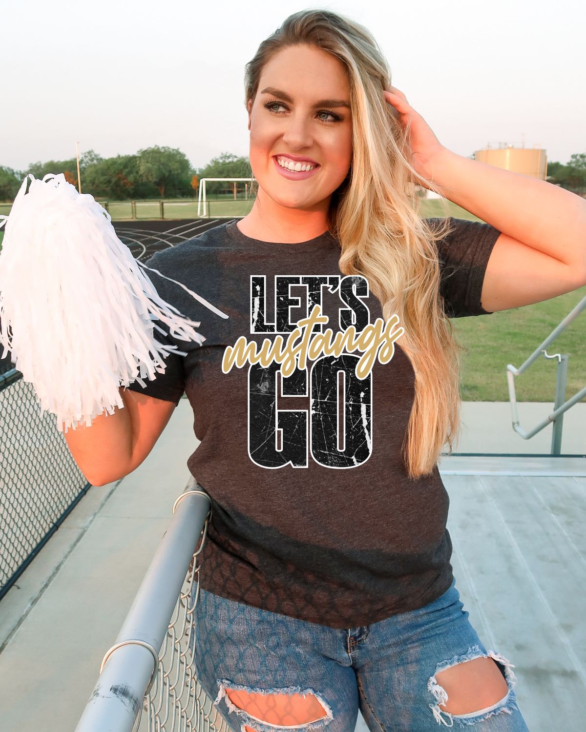 Let's Go Mustangs Transfer - Rustic Grace Heat Transfer Company