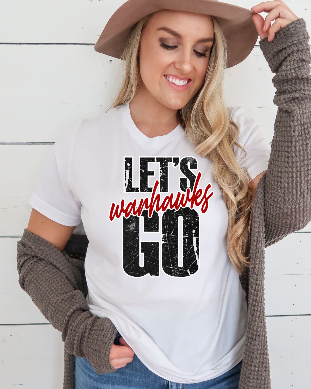 Let's Go Warhawks Transfer - Rustic Grace Heat Transfer Company