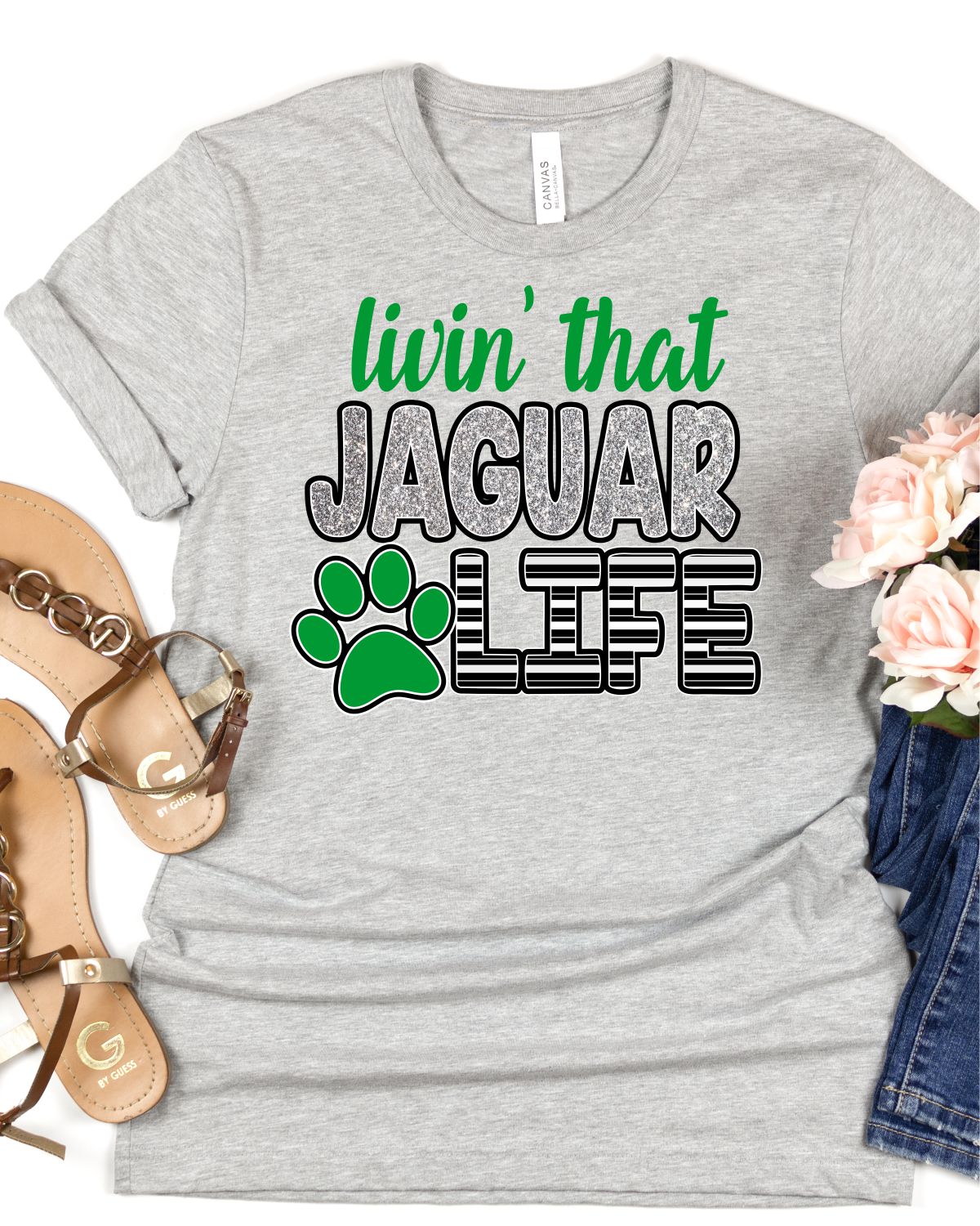 Livin that Jaguar Life Transfer - Rustic Grace Heat Transfer Company