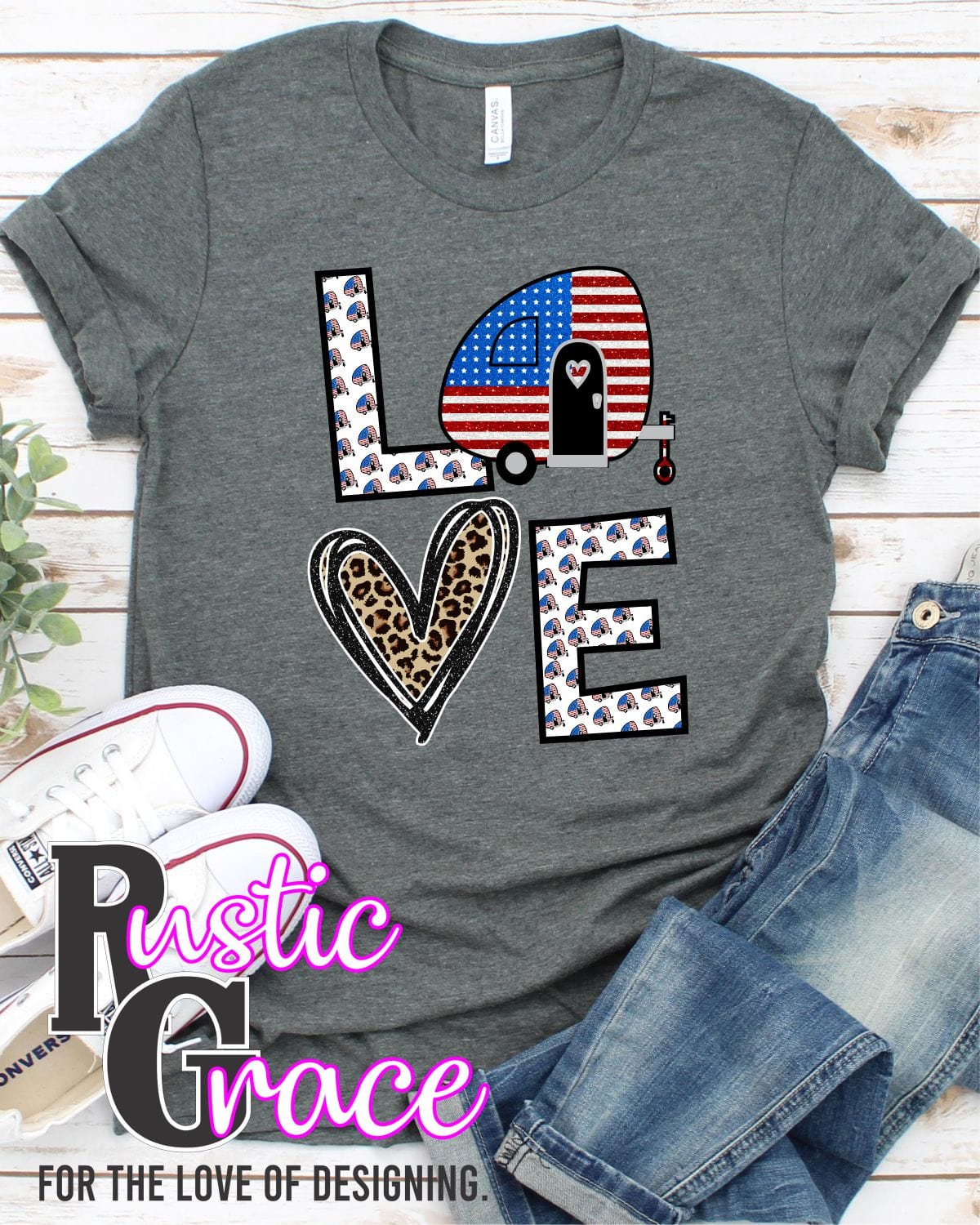 Love American Camper Transfer - Rustic Grace Heat Transfer Company