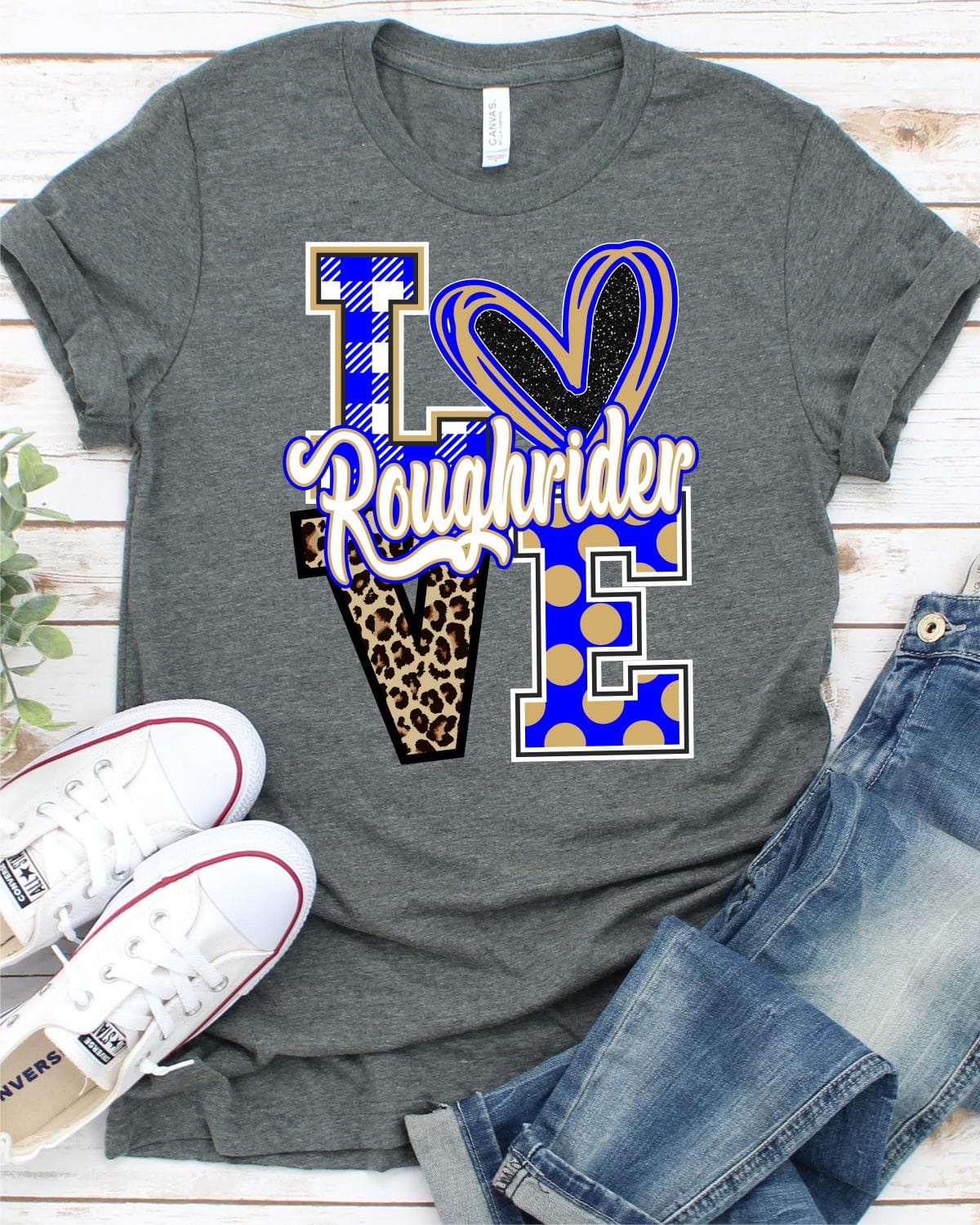 Love Roughrider Leopard V Transfer - Rustic Grace Heat Transfer Company