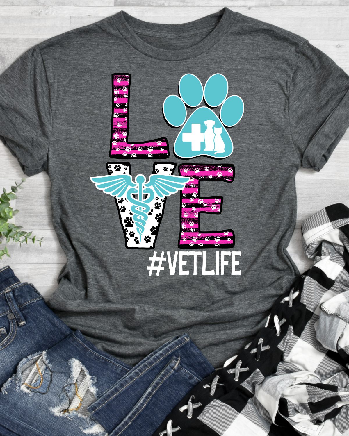 Love #vetlife Transfer - Rustic Grace Heat Transfer Company