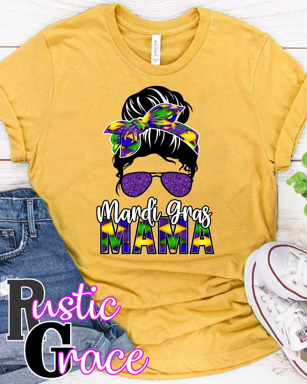 Mardi Gras Mama Transfer - Rustic Grace Heat Transfer Company