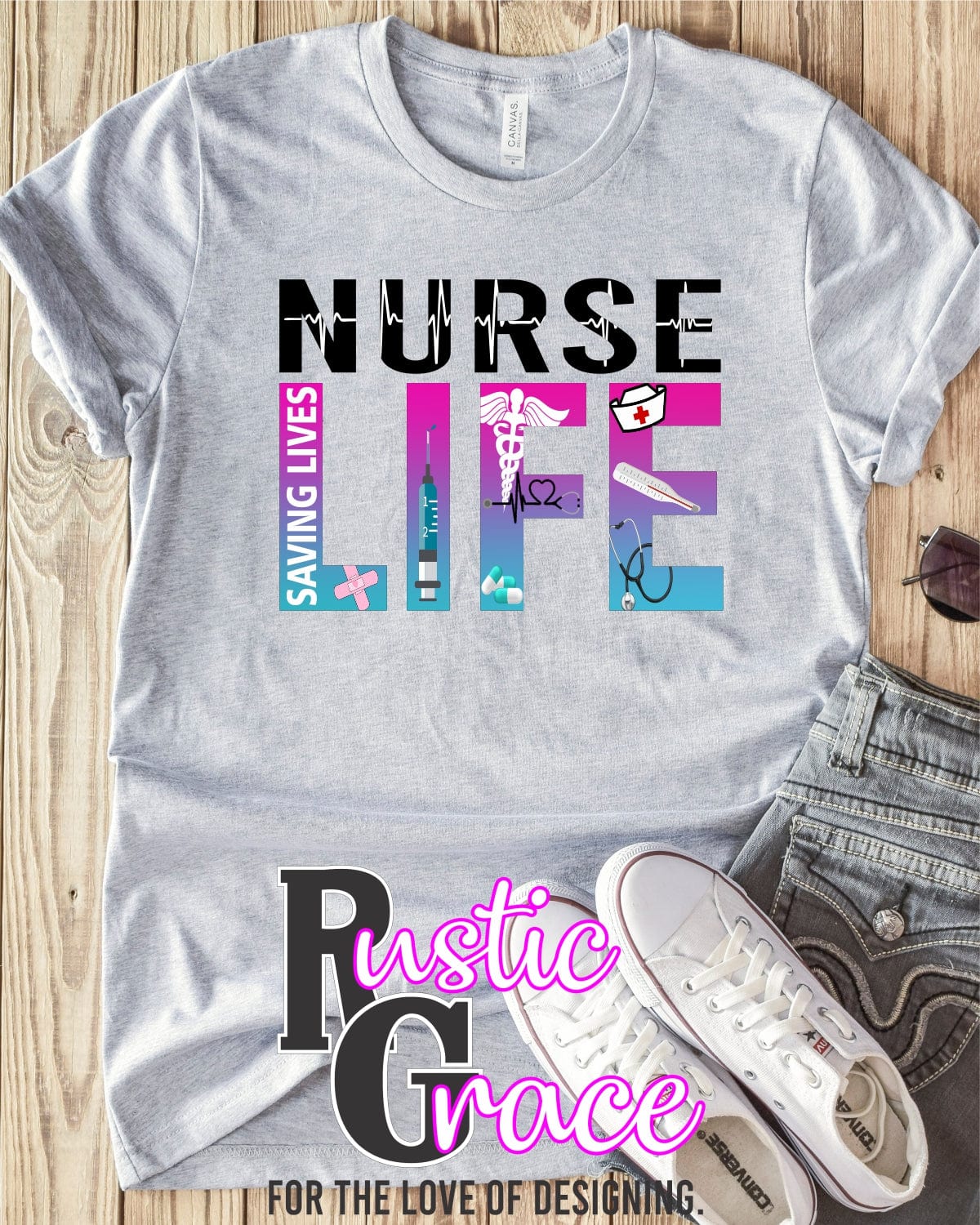 Nurse Life Transfer - Rustic Grace Heat Transfer Company