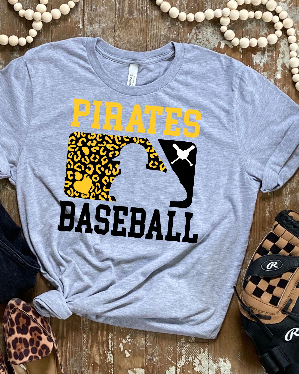 Pirates Leopard Baseball Man DTF Transfer