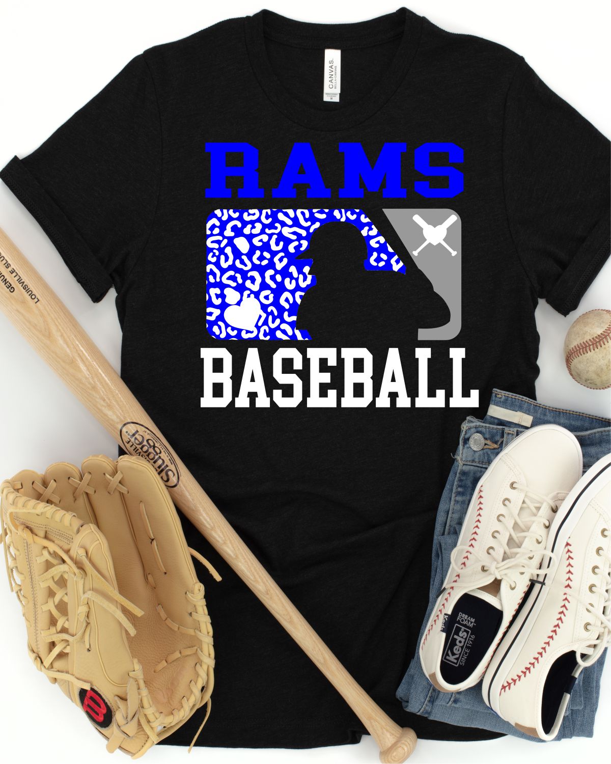 Rams Leopard Baseball Man Transfer