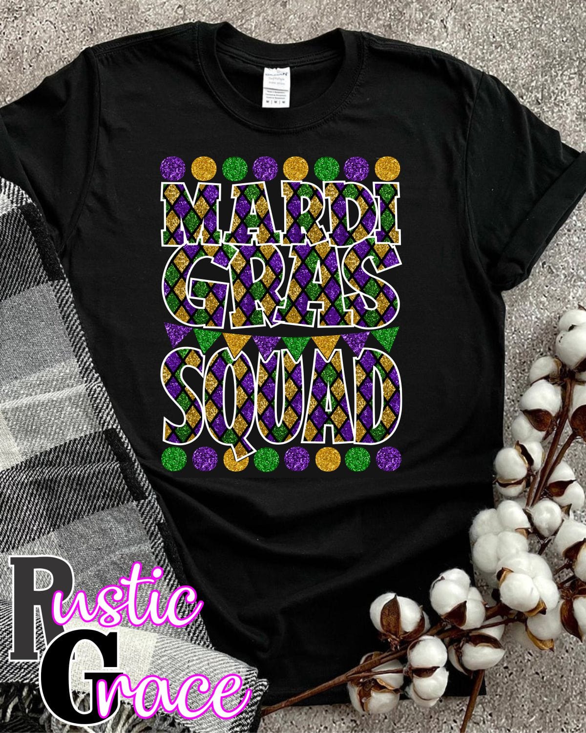 Rustic Grace Boutique Transfers Mardi Gras Squad Transfer heat transfers vinyl transfers iron on transfers screenprint transfer sublimation transfer dtf transfers digital laser transfers white toner transfers heat press transfers