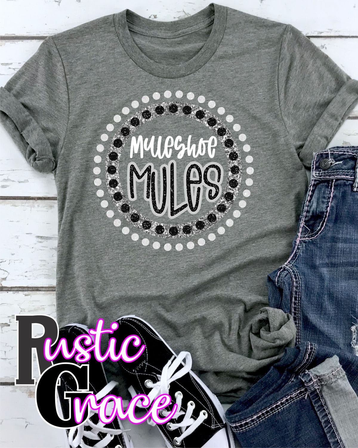 Rustic Grace Boutique Transfers Muleshoe Mules Spirit Circle Dot Transfer heat transfers vinyl transfers iron on transfers screenprint transfer sublimation transfer dtf transfers digital laser transfers white toner transfers heat press transfers