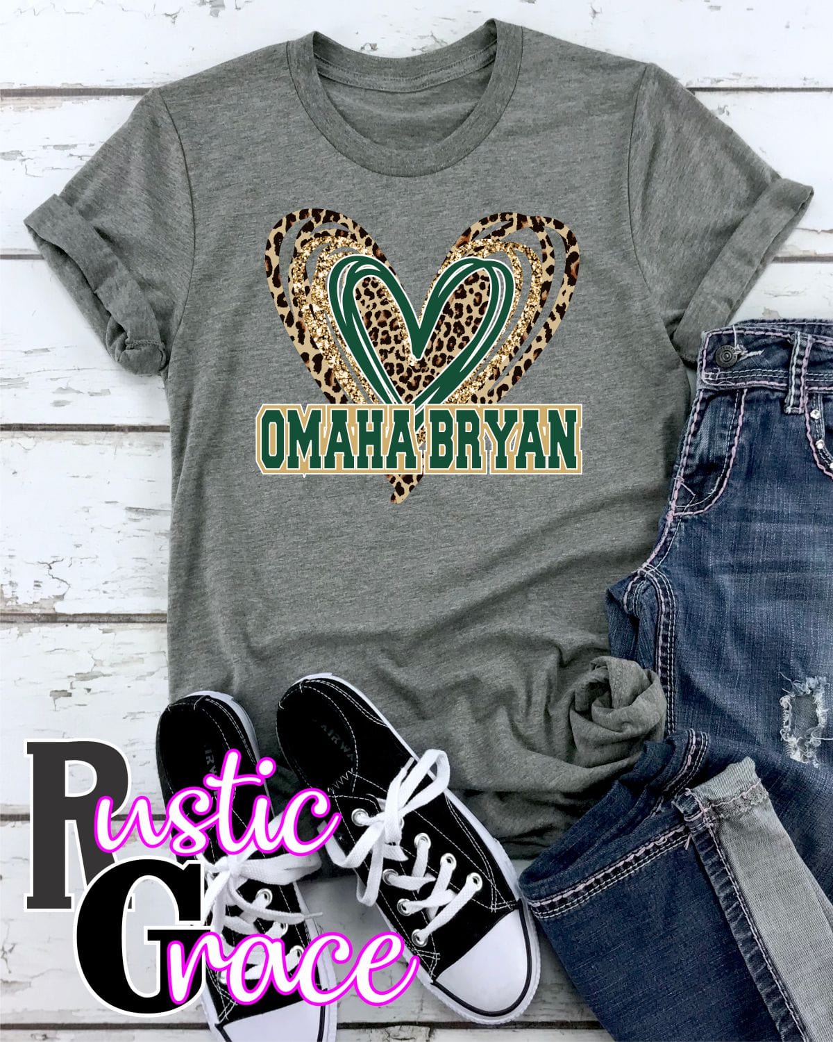 Rustic Grace Boutique Transfers Omaha Bryan Triple Heart Transfer heat transfers vinyl transfers iron on transfers screenprint transfer sublimation transfer dtf transfers digital laser transfers white toner transfers heat press transfers