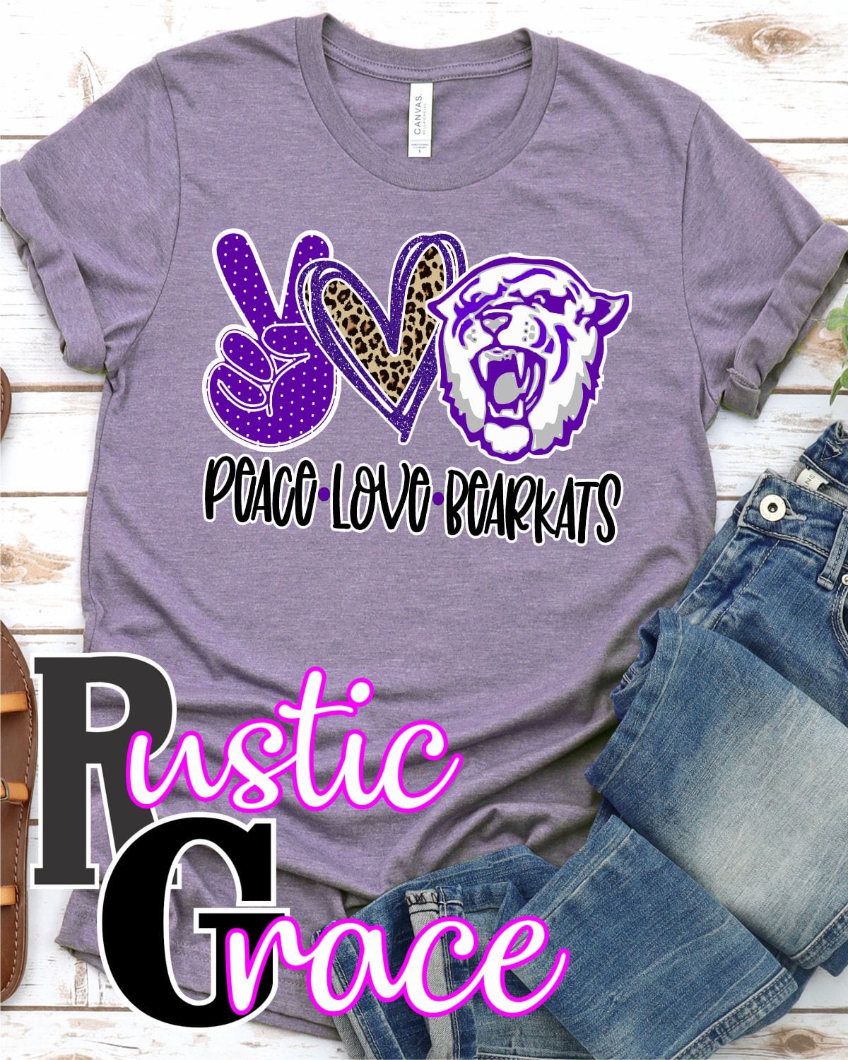 Rustic Grace Boutique Transfers Peace Love Bearkats Transfer heat transfers vinyl transfers iron on transfers screenprint transfer sublimation transfer dtf transfers digital laser transfers white toner transfers heat press transfers