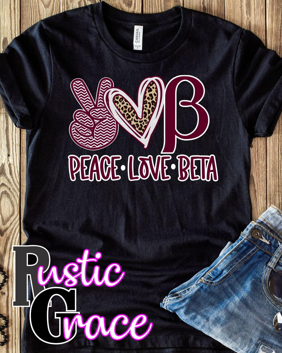 Rustic Grace Boutique Transfers Peace Love Beta Transfer heat transfers vinyl transfers iron on transfers screenprint transfer sublimation transfer dtf transfers digital laser transfers white toner transfers heat press transfers