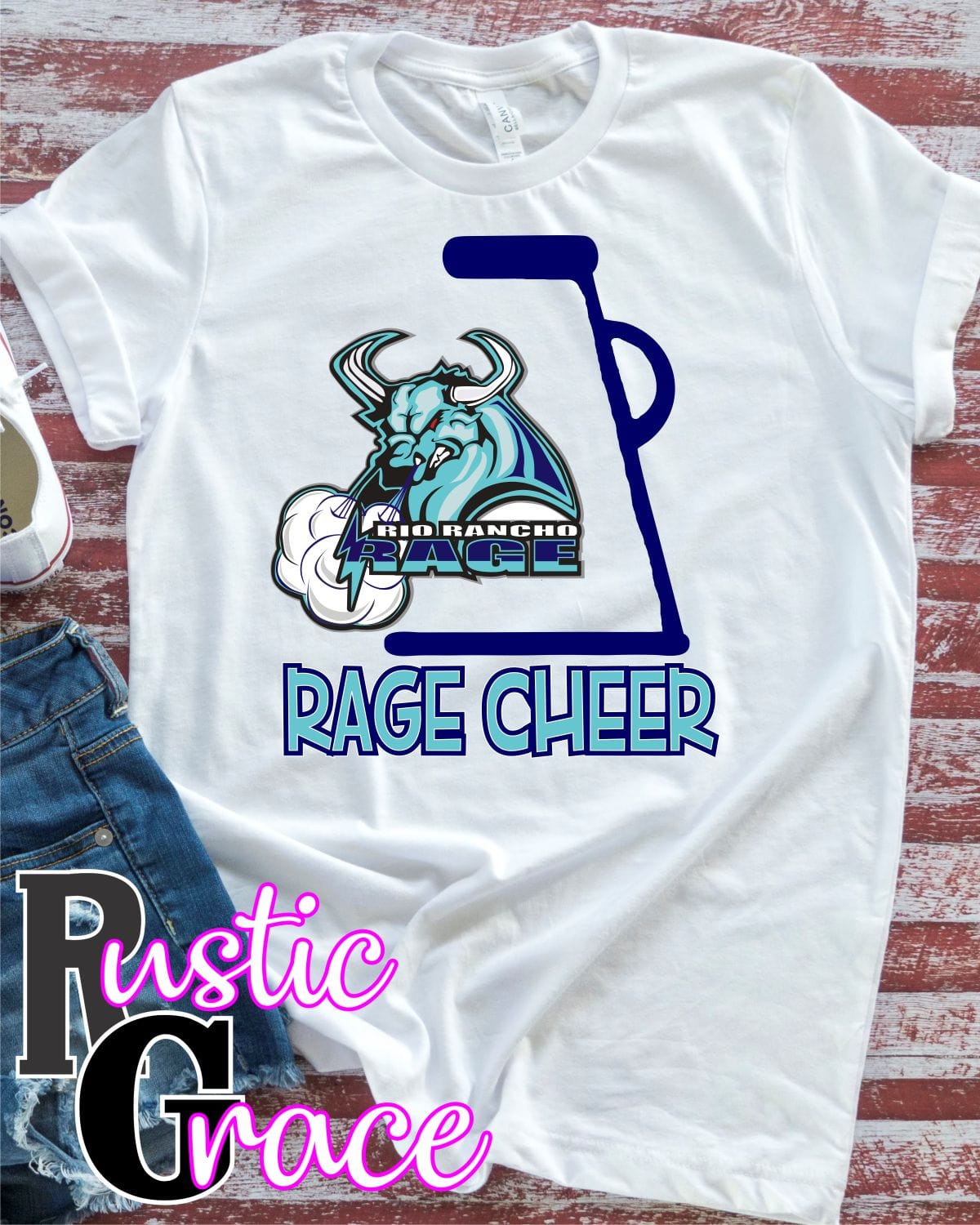 Rustic Grace Boutique Transfers Rage Cheer Megaphone Transfer heat transfers vinyl transfers iron on transfers screenprint transfer sublimation transfer dtf transfers digital laser transfers white toner transfers heat press transfers