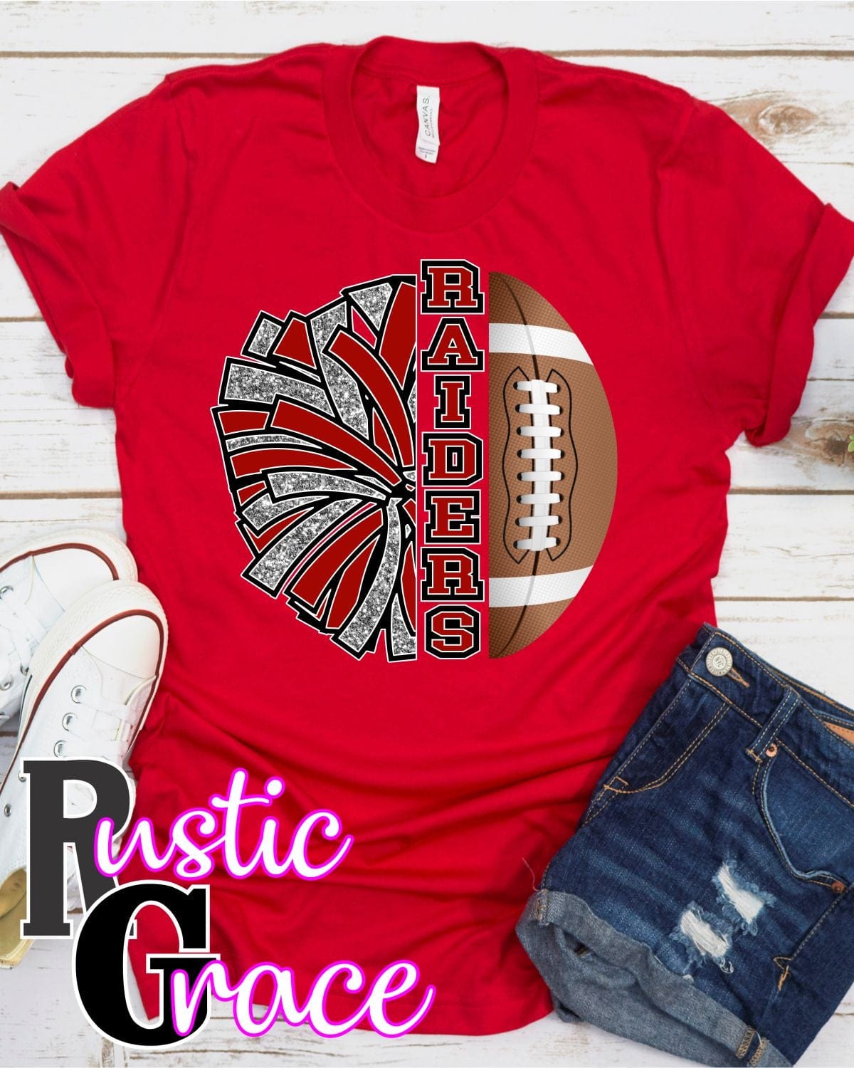 Rustic Grace Boutique Transfers Raiders Half Cheer Half Football Transfer heat transfers vinyl transfers iron on transfers screenprint transfer sublimation transfer dtf transfers digital laser transfers white toner transfers heat press transfers