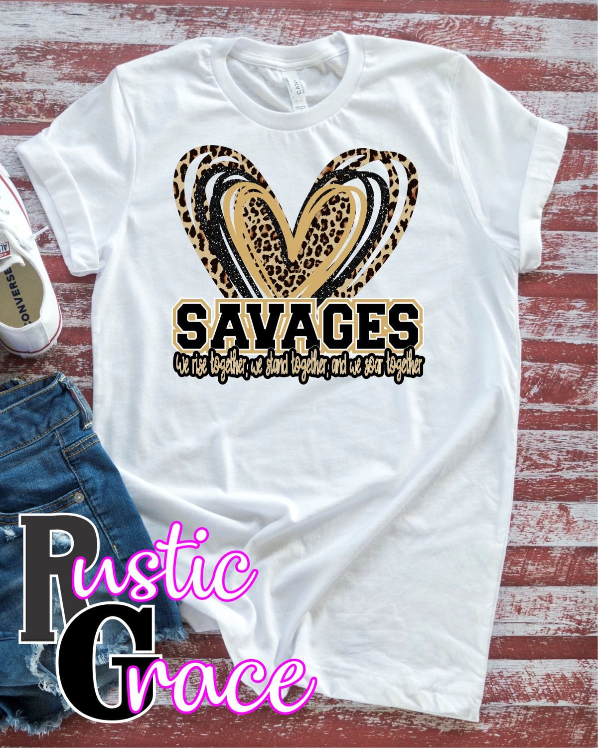 Rustic Grace Boutique Transfers Savages Triple Heart Transfer heat transfers vinyl transfers iron on transfers screenprint transfer sublimation transfer dtf transfers digital laser transfers white toner transfers heat press transfers