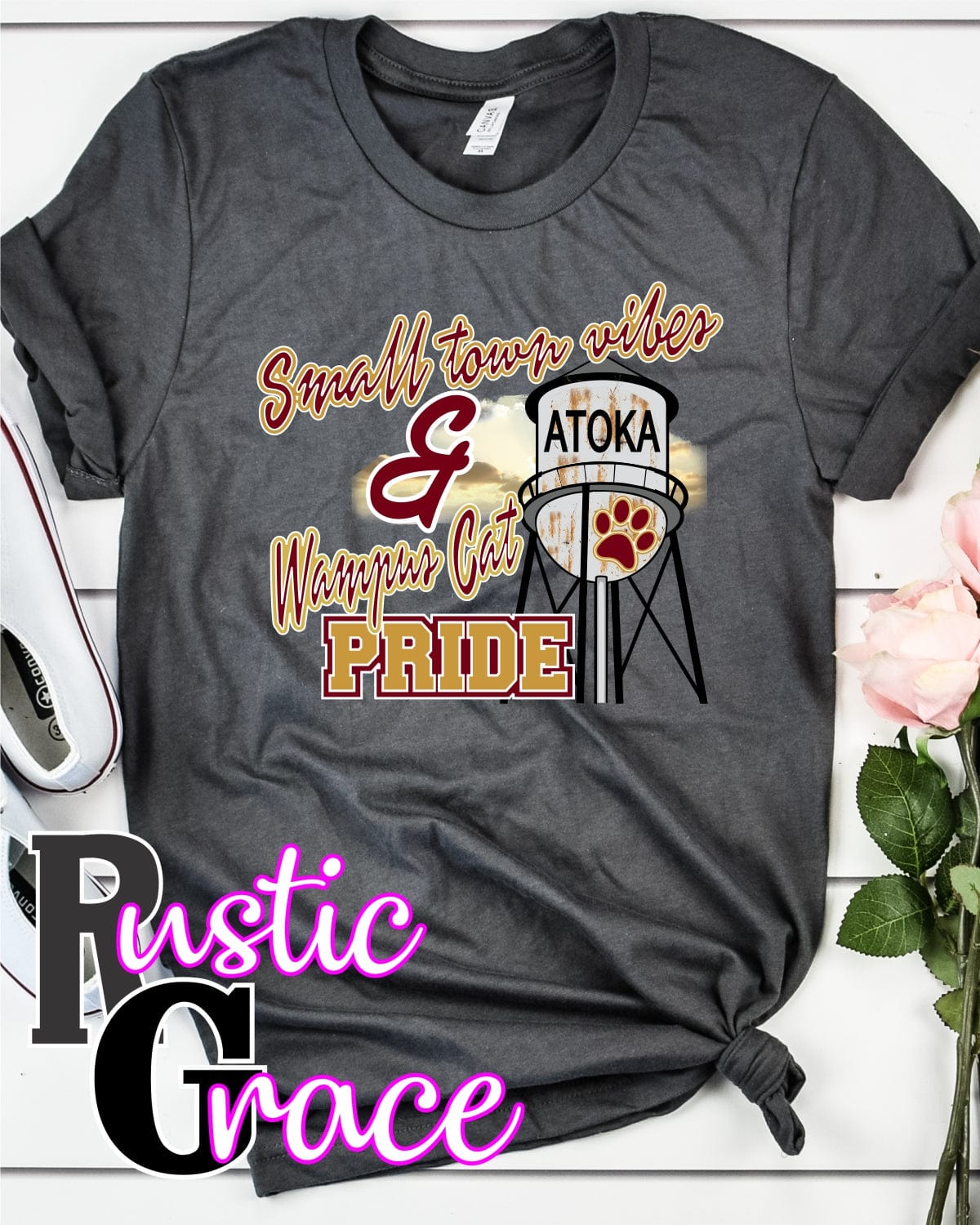 Rustic Grace Boutique Transfers Small Town Vibes & Wampus Cat Pride Transfer heat transfers vinyl transfers iron on transfers screenprint transfer sublimation transfer dtf transfers digital laser transfers white toner transfers heat press transfers