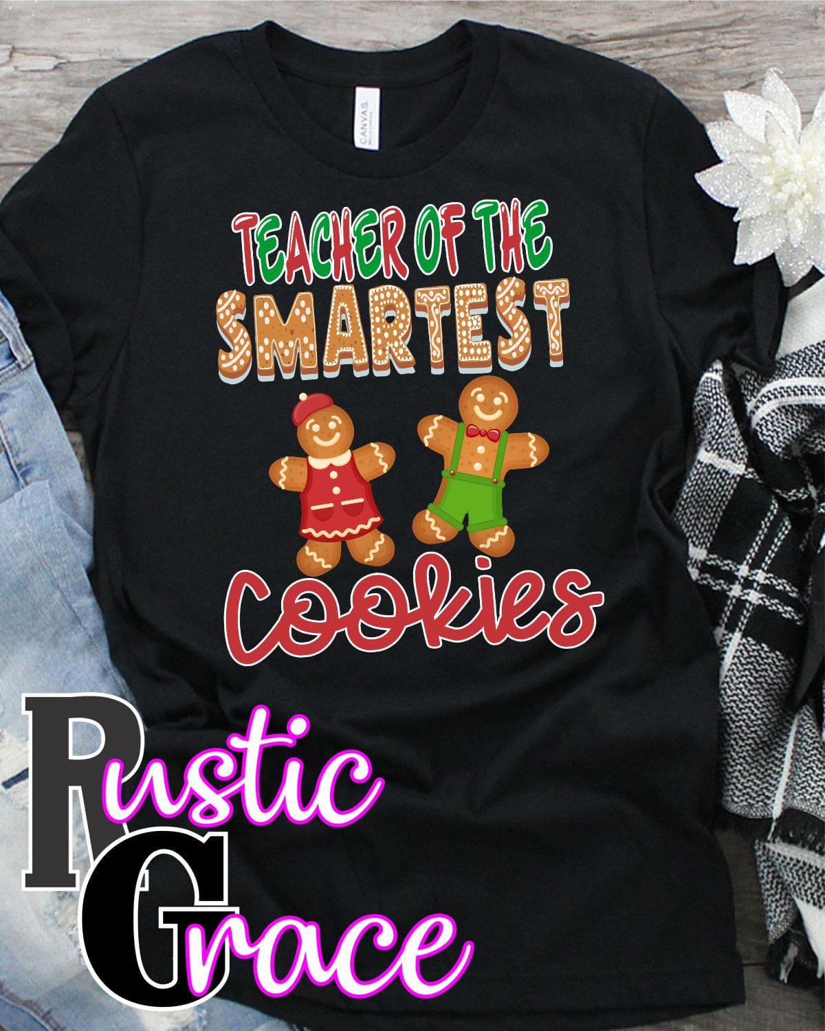 Rustic Grace Boutique Transfers Teacher of the Smartest Cookies Transfer heat transfers vinyl transfers iron on transfers screenprint transfer sublimation transfer dtf transfers digital laser transfers white toner transfers heat press transfers