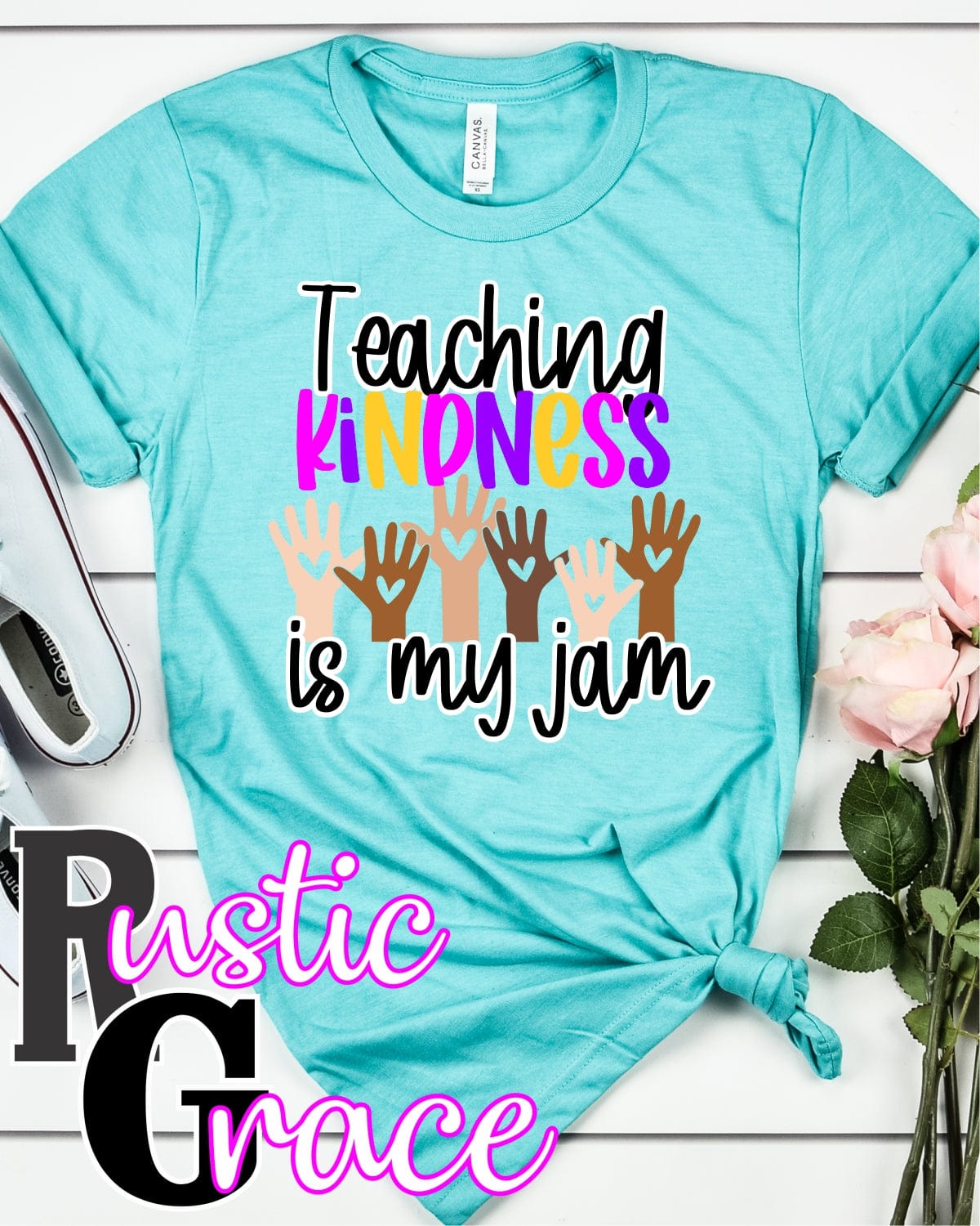 Rustic Grace Boutique Transfers Teaching Kindess is my Jam Transfer heat transfers vinyl transfers iron on transfers screenprint transfer sublimation transfer dtf transfers digital laser transfers white toner transfers heat press transfers