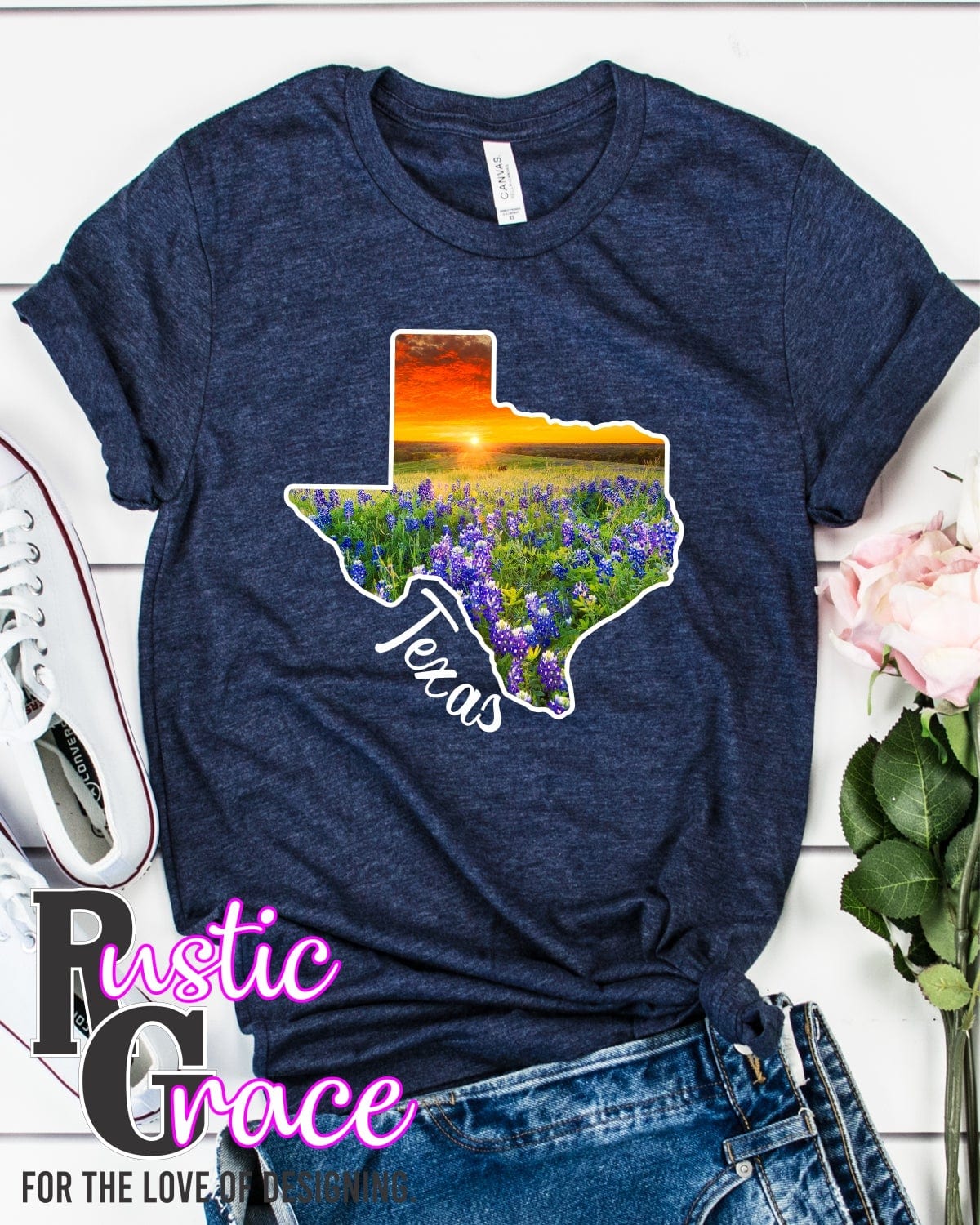 Rustic Grace Boutique Transfers Texas Bluebonnet Transfer heat transfers vinyl transfers iron on transfers screenprint transfer sublimation transfer dtf transfers digital laser transfers white toner transfers heat press transfers