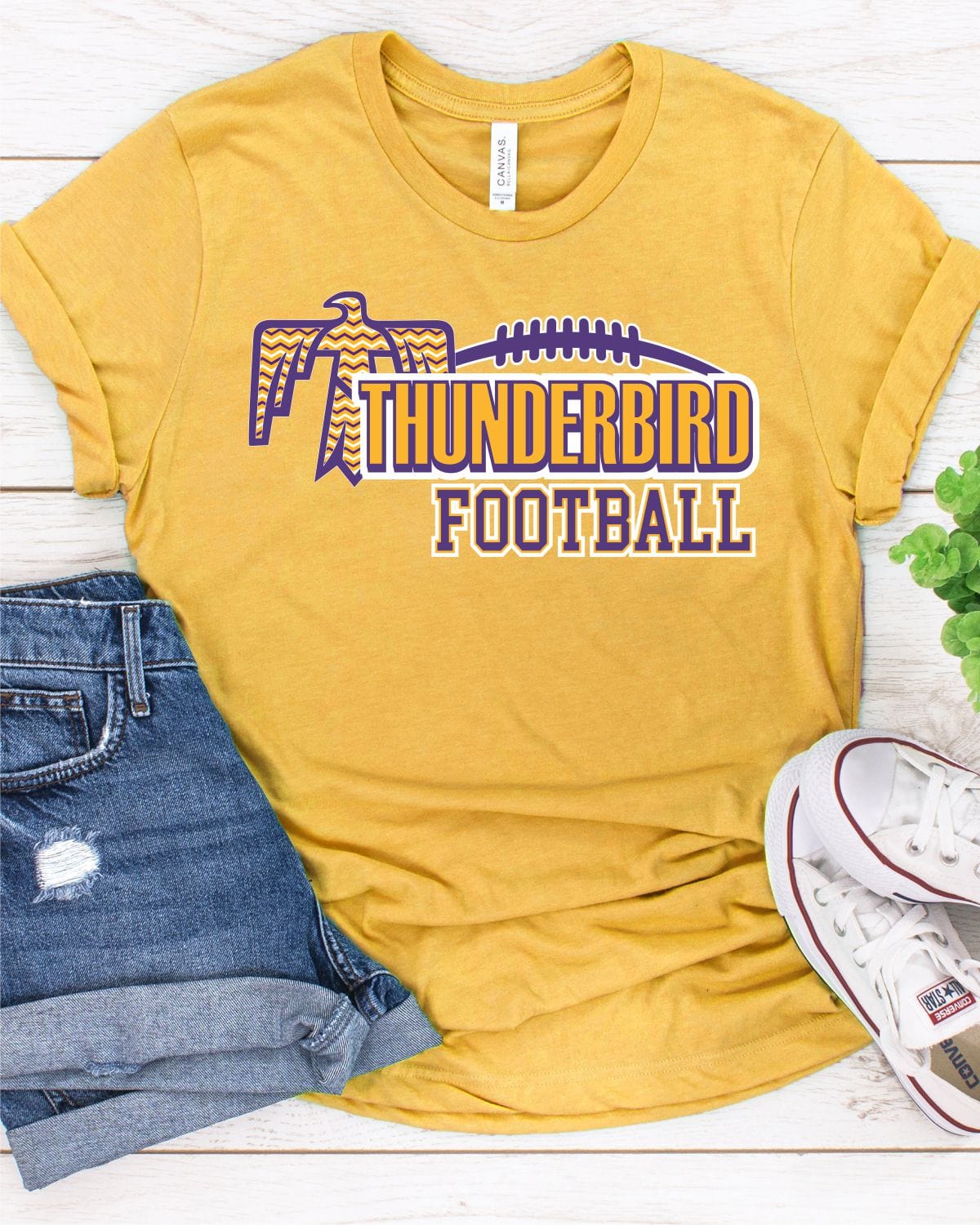 Rustic Grace Boutique Transfers Thunderbird Football Transfer heat transfers vinyl transfers iron on transfers screenprint transfer sublimation transfer dtf transfers digital laser transfers white toner transfers heat press transfers