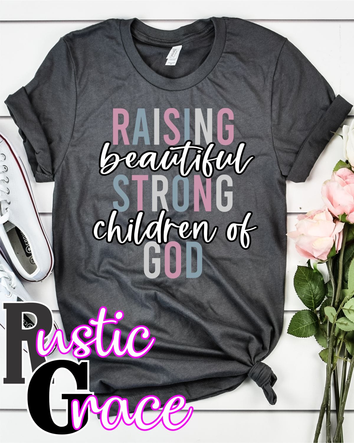 Rustic Grace Transfers Raising Children of God Transfer heat transfers vinyl transfers iron on transfers screenprint transfer sublimation transfer dtf transfers digital laser transfers white toner transfers heat press transfers