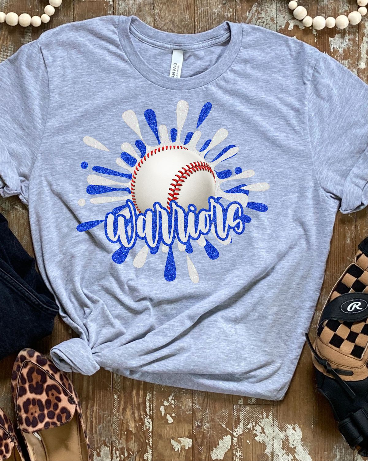 Rustic Grace Transfers Warriors Baseball Splatter Transfer heat transfers vinyl transfers iron on transfers screenprint transfer sublimation transfer dtf transfers digital laser transfers white toner transfers heat press transfers