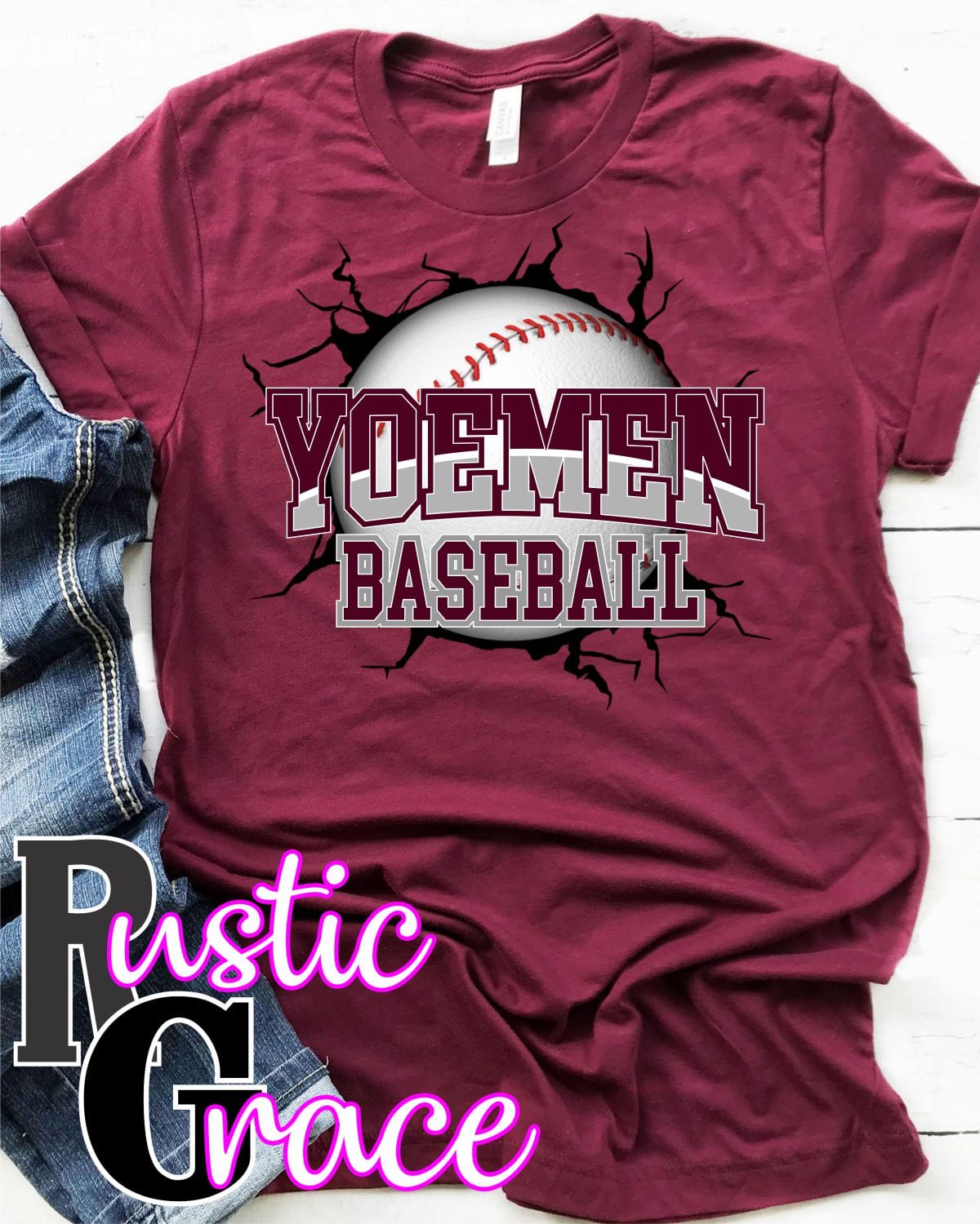 Rustic Grace Transfers Yoemen Baseball Break Through Transfer heat transfers vinyl transfers iron on transfers screenprint transfer sublimation transfer dtf transfers digital laser transfers white toner transfers heat press transfers