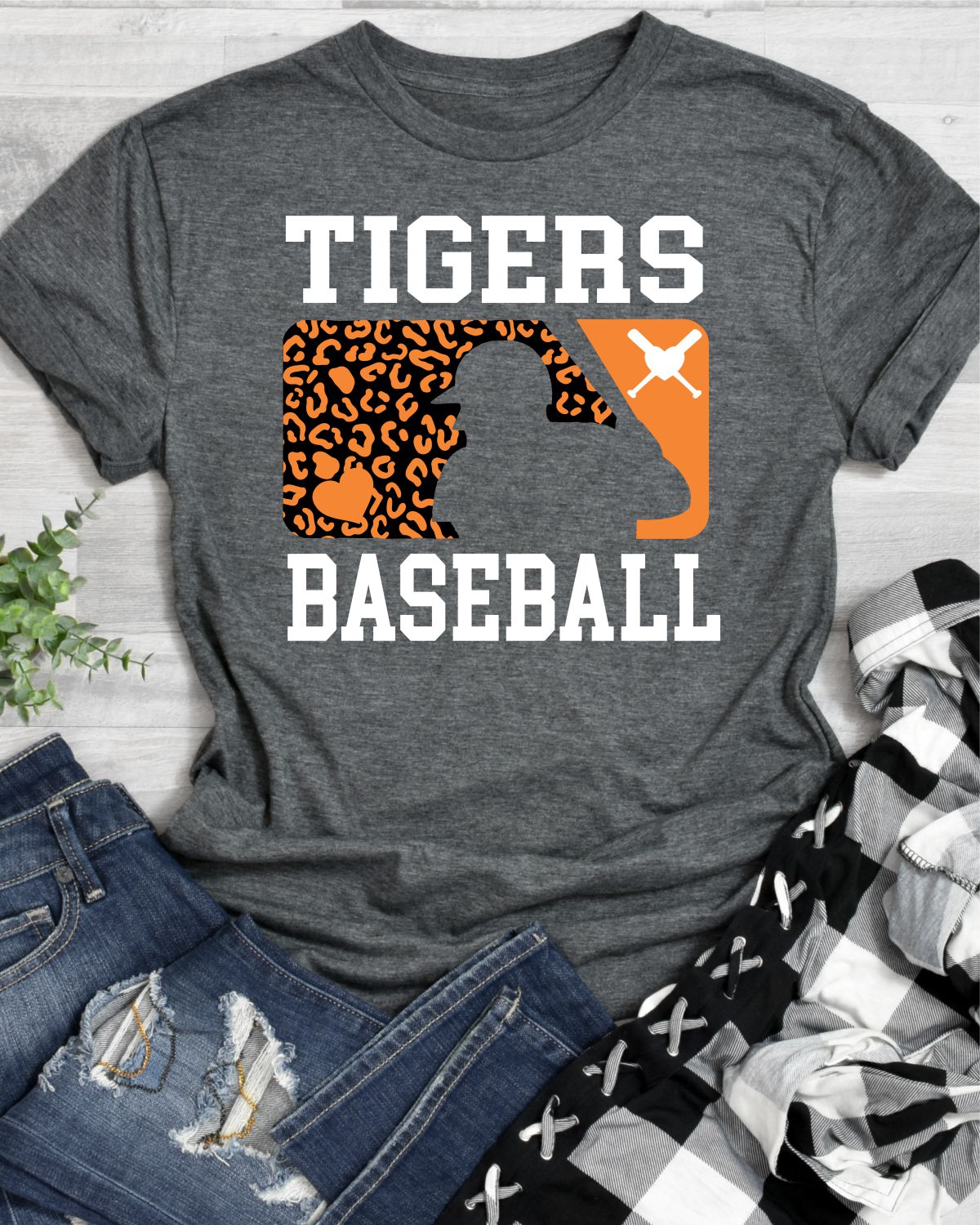 Tigers Leopard Baseball Man DTF Transfer