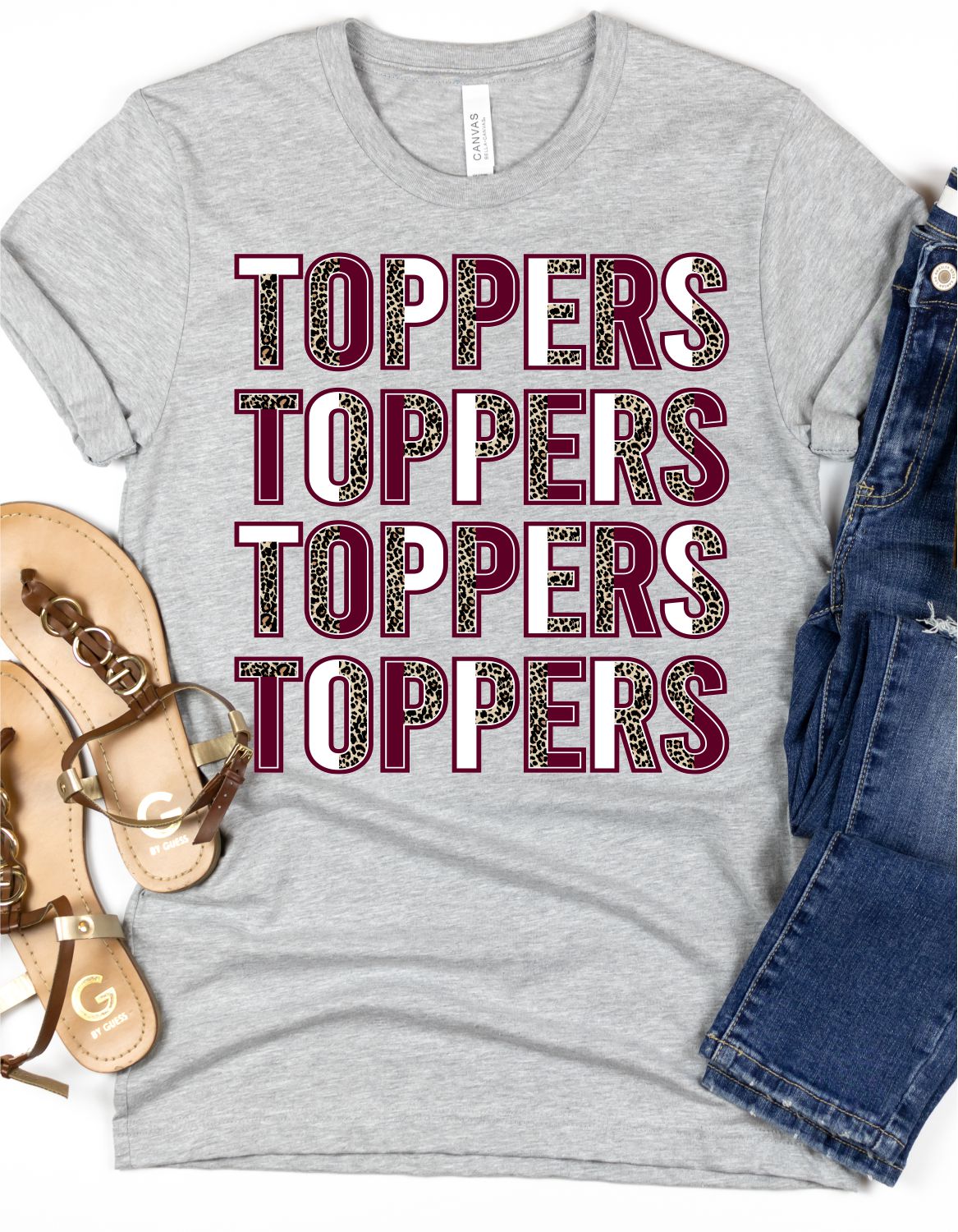 Toppers Repeating Split Lettering DTF Transfer